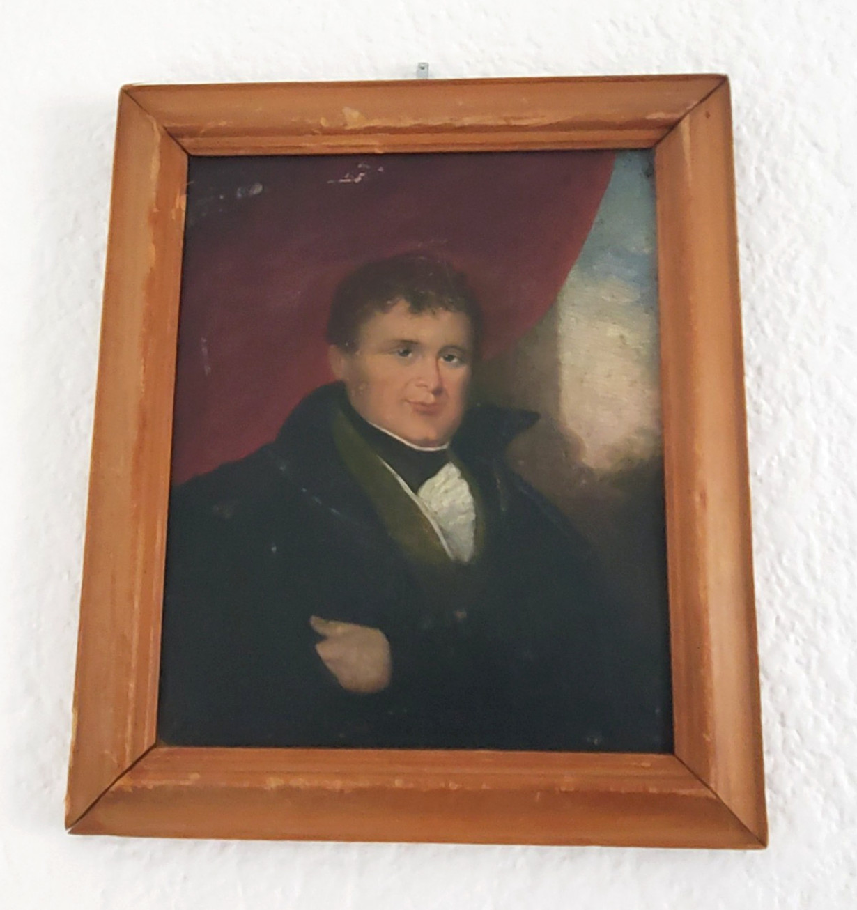 ANTIQUE OIL ON BOARD PORTRAIT OF DANIEL O’ CONNEL C. 1800 BY ELIZABETH HANCOCK