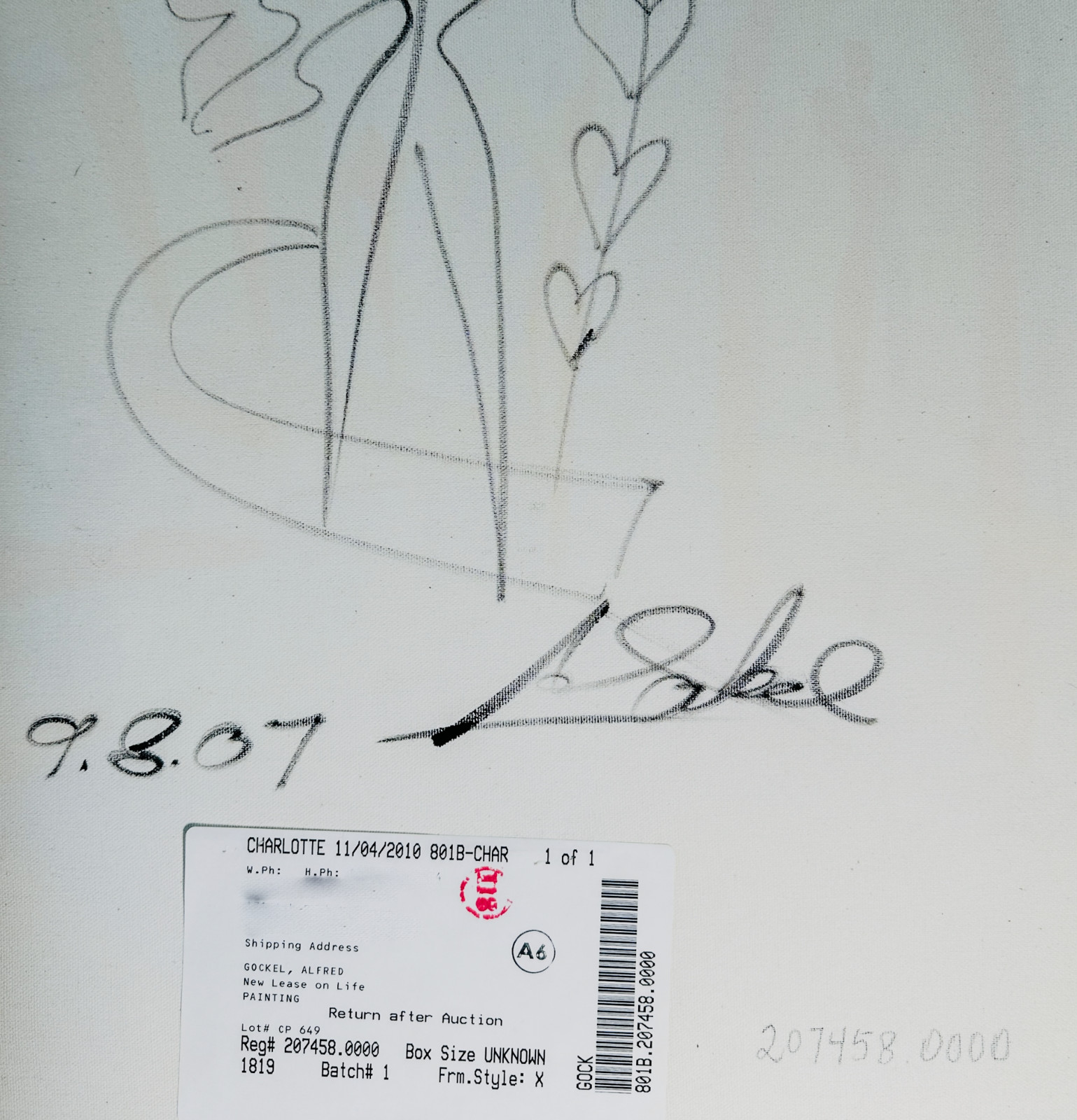 Alfred Gockel Original Acrylic Painting «New Lease on Life» 2007 NYC 9/11 COA