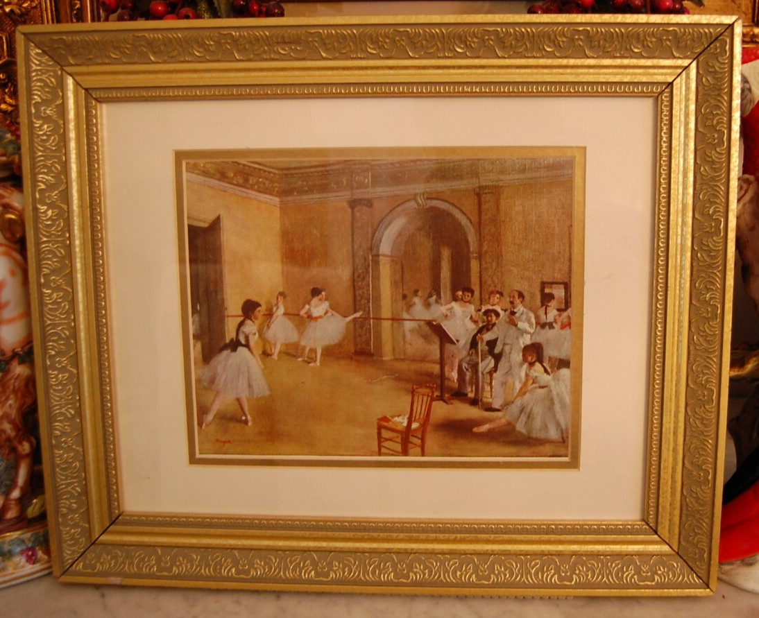 FRAMED MATTED EDGAR DEGAS COLOR ART PRINT «THE DANCE FOYER AT THE OPERA (1872)»