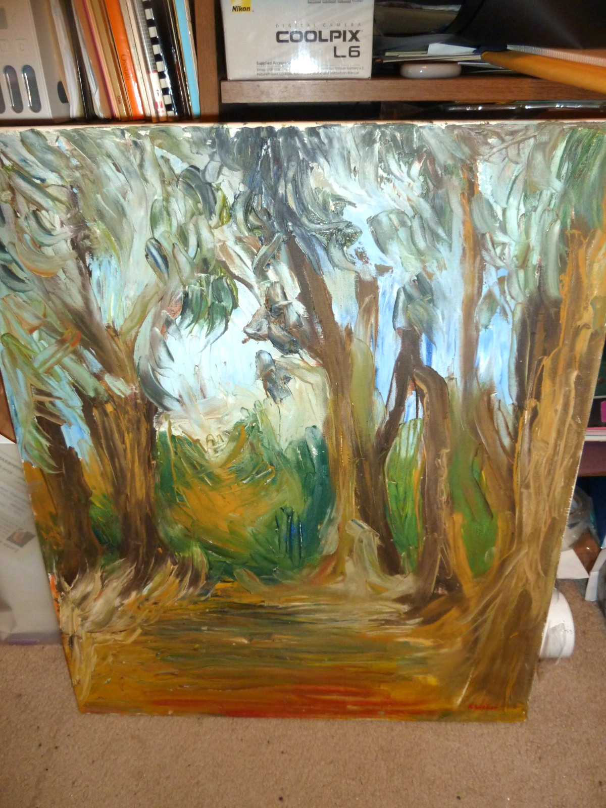 Original German Expressionist Oil Painting by Kurt Weber (c.1950’s)