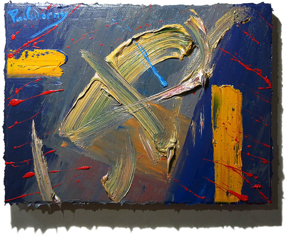 ORIGINAL OIL PAINTING█VINTAGE EXPRESSIONIST ART█SPIRITUAL RELIGIOUS ABSTRACT POP