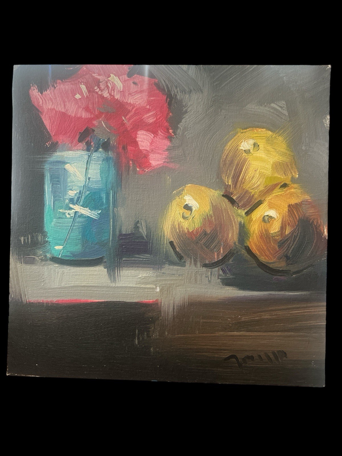 Jose Trujillo Original Oil Painting, “ The Centerpiece” 2017, 12X12