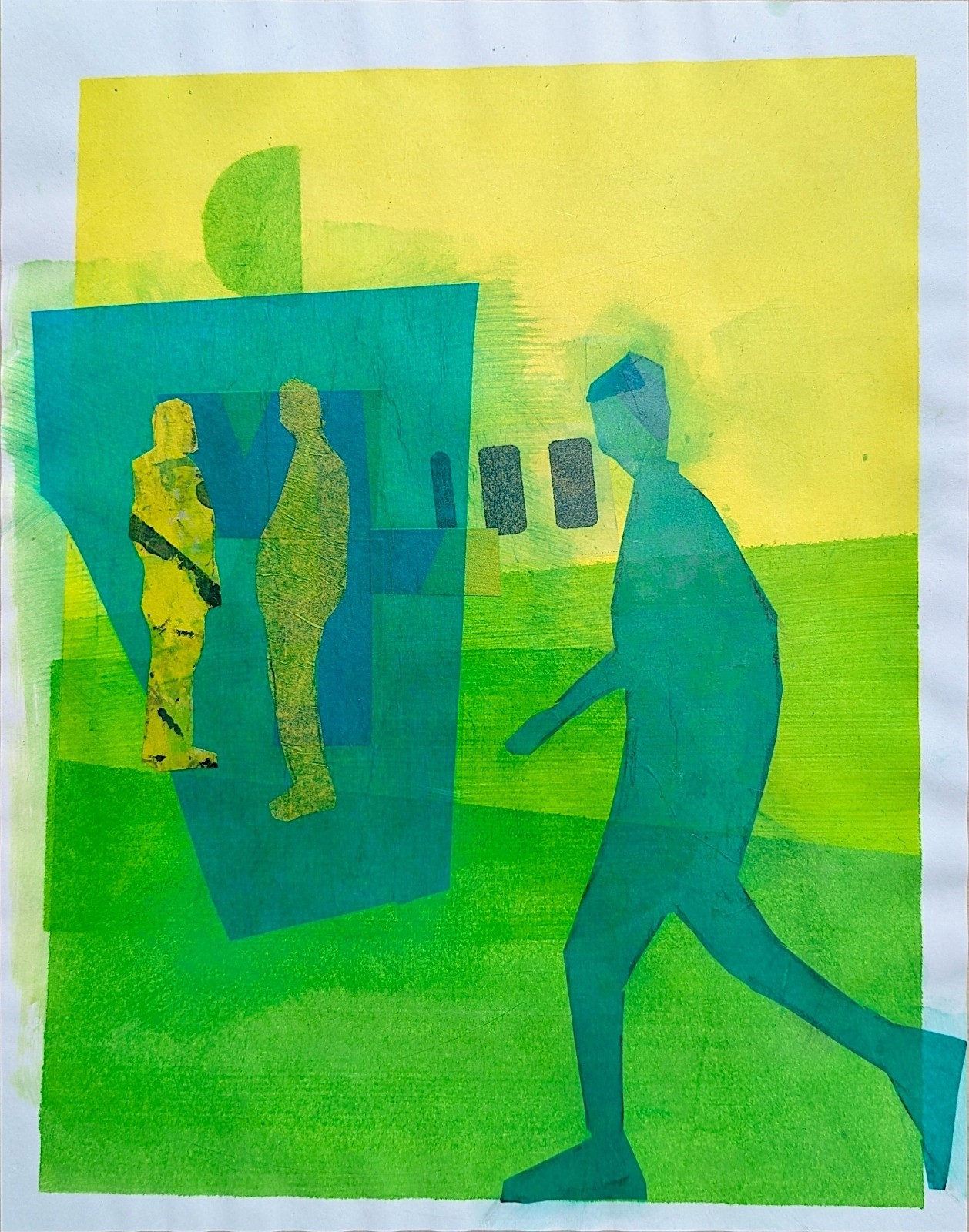 Original Acrylic + Collage on 11×14 inch Art Paper. ‘Habitus and Feel’