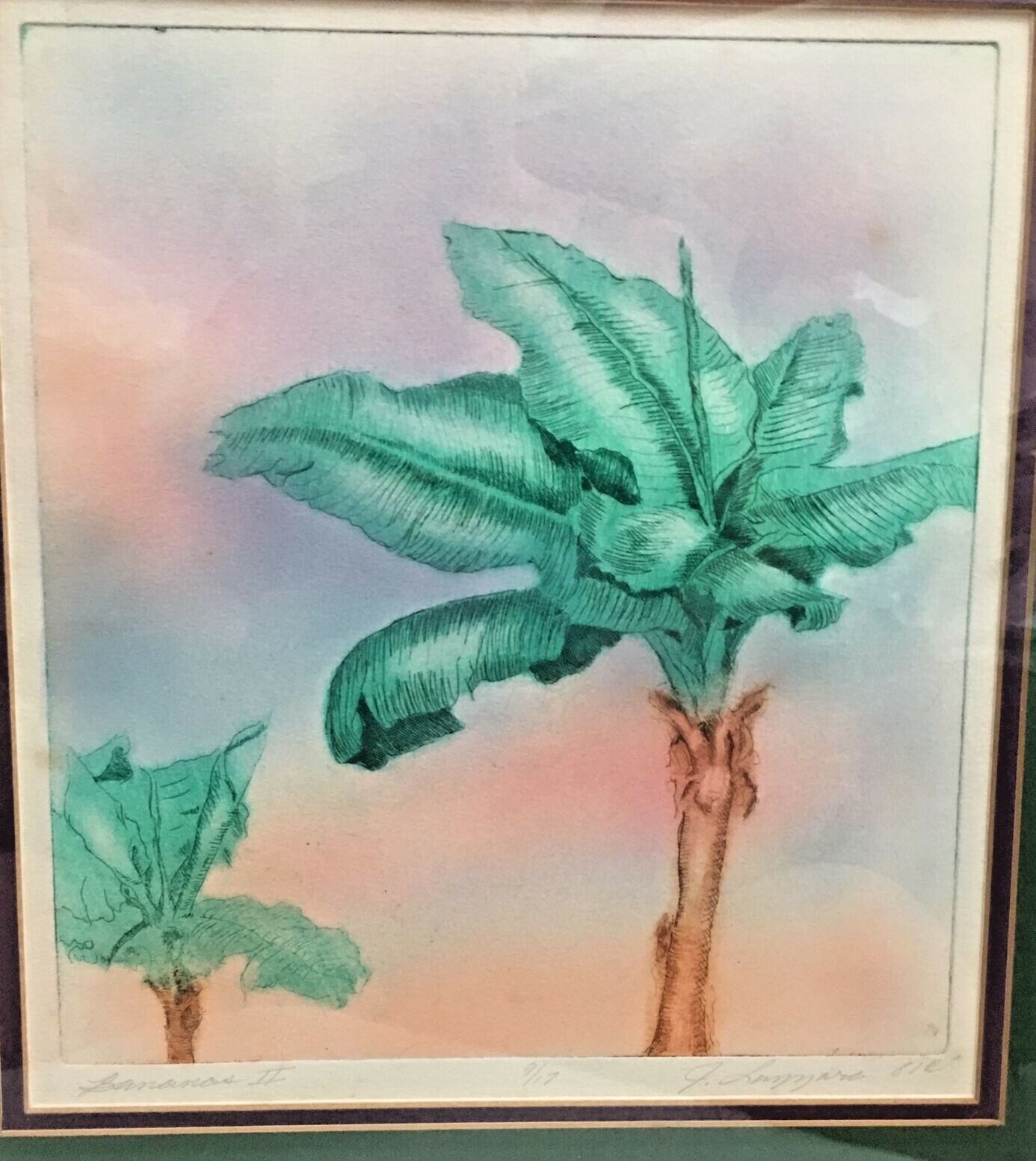 BANANAS II By Joyce E Lazzara 18 X 16 WATERCOLOR Beach