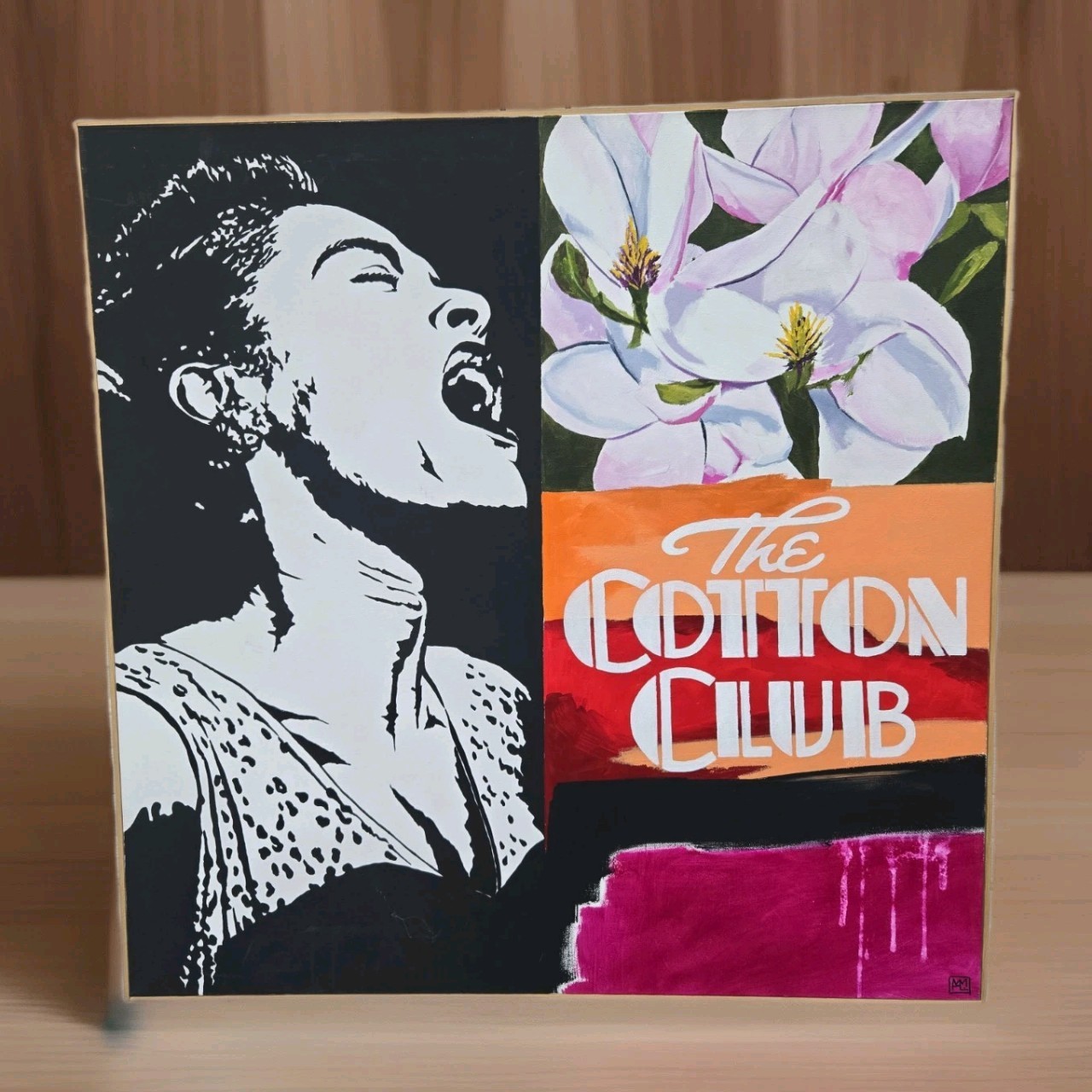 Billie Holiday «The Cotton Club» Jazz 36.25″ X 36 25″ Framed Art Painting & Wire