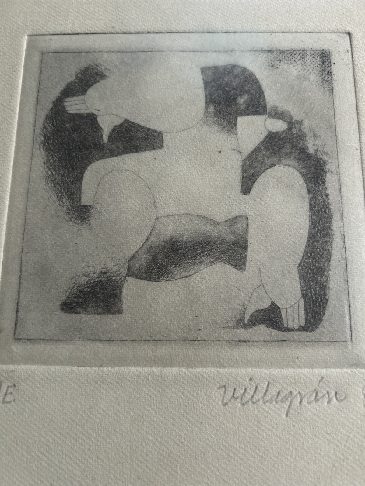 Armando Villagran Original Lithography 1986 Art Frame