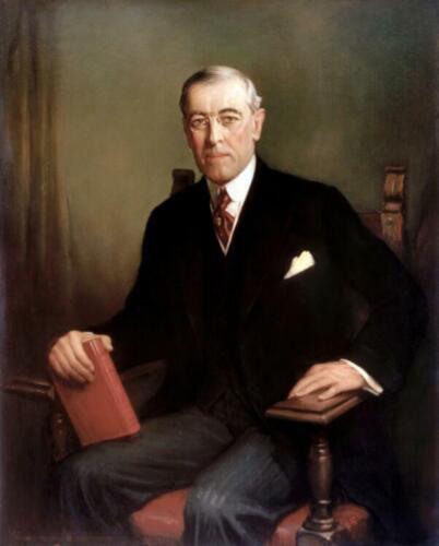 Handpainted High Quality Art Oil Painting US President Woodrow Wilson