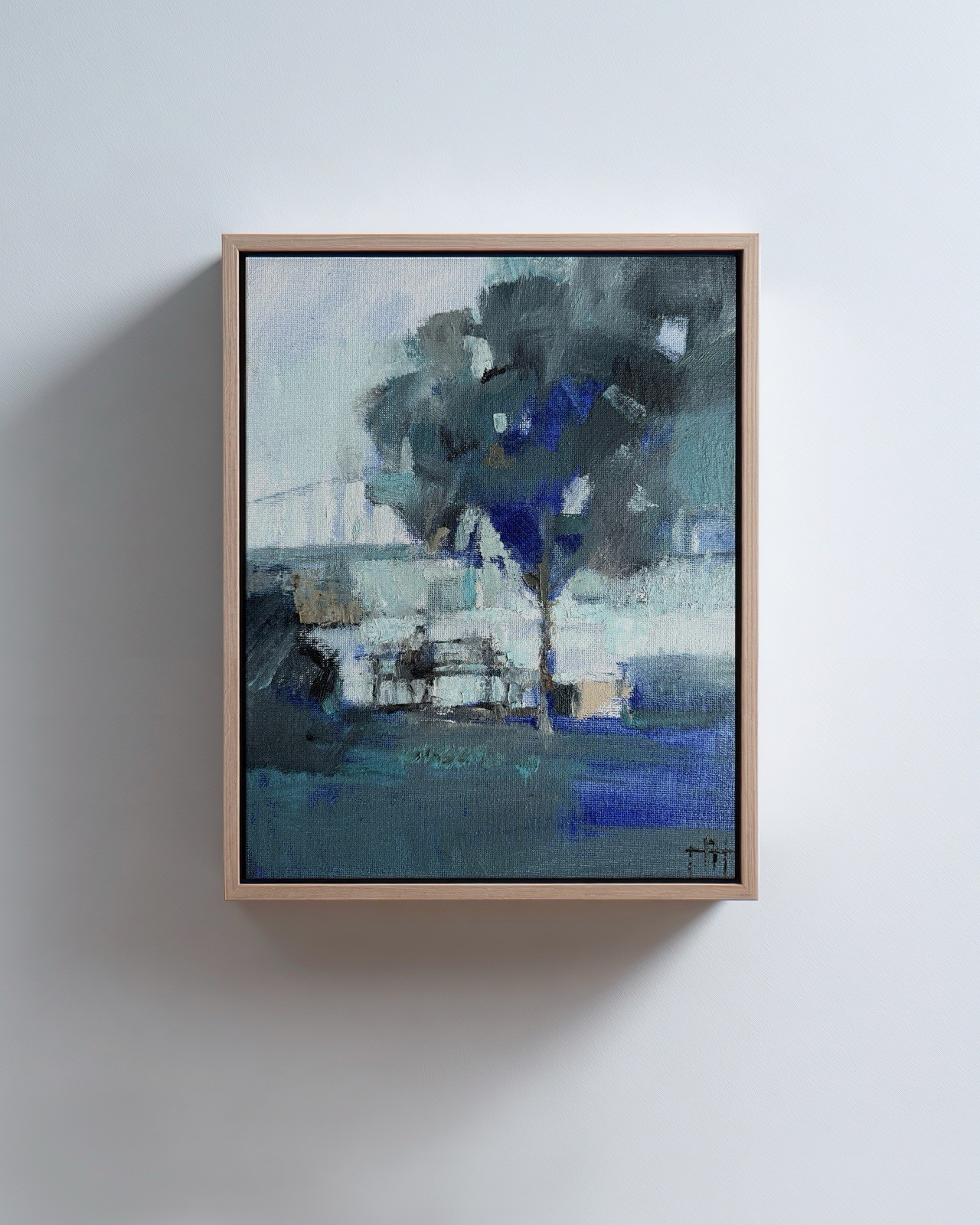Under The Tree 8×10 Oil Painting on Canvas Urban Landscape Scene Fine Art