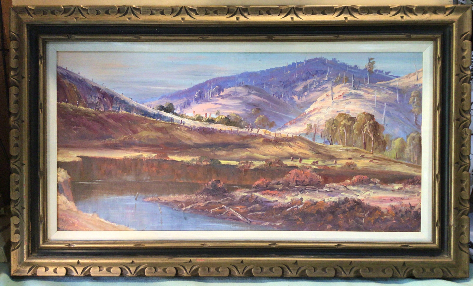 John Boucher Olinda Landscape 1974 Landscape Framed Oil Painting
