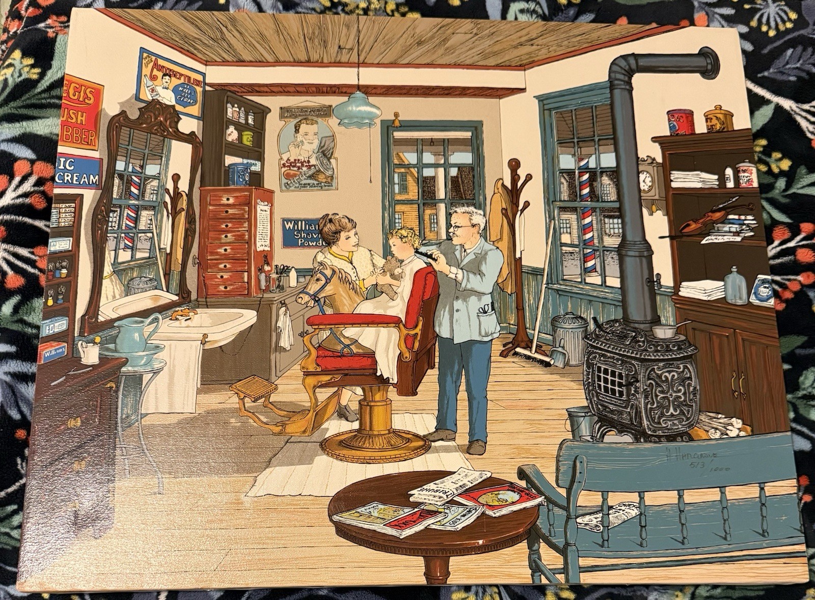 H Hargrove “First Haircut” Limited Edition Signed & Numbered 24” x 20” 513/1000