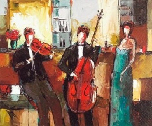 » Afternoon Rehearsal » Giclee On paper by Jacob Chayat .
