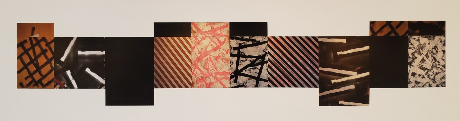 Ed Moses DBL Cro 1981 Acrylic on Mahogany 22′ X 4.5′ Abstract Masterpiece