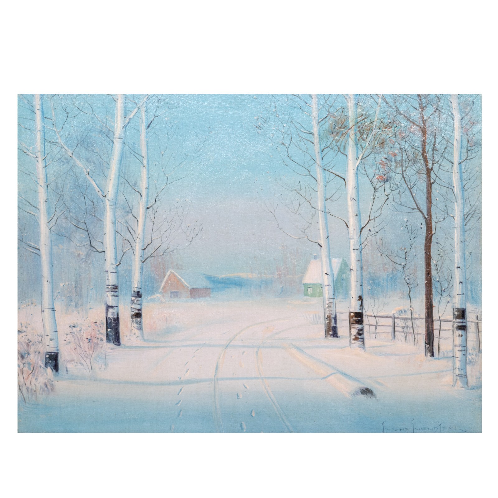 «Winter Birches» Original Painting by Svend Svendsen