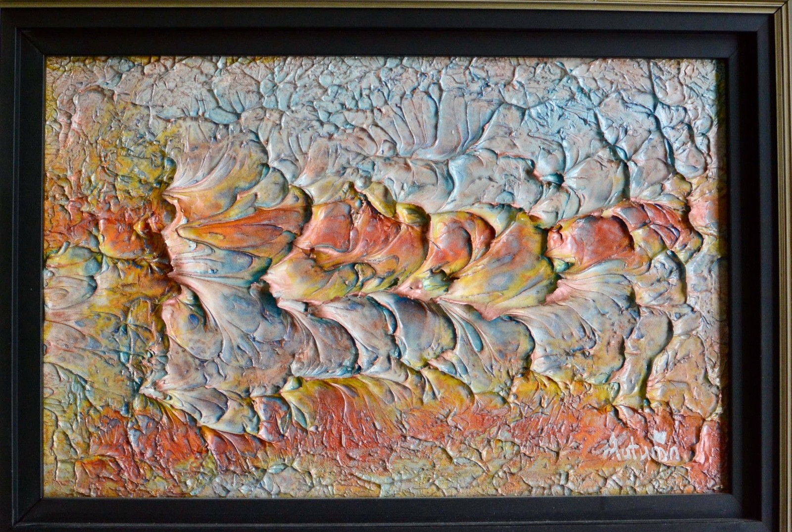 Autumn de Forest Framed Original Acrylic Painting Tiny Reflections Ver. III #1