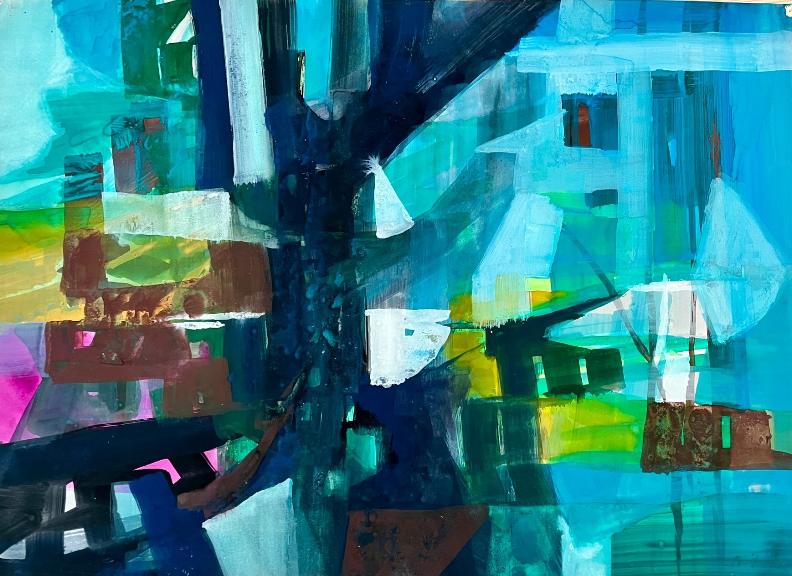 «New York Central Park» | Watercolour | Franz Ruffing 1964 | 57×74 cm
