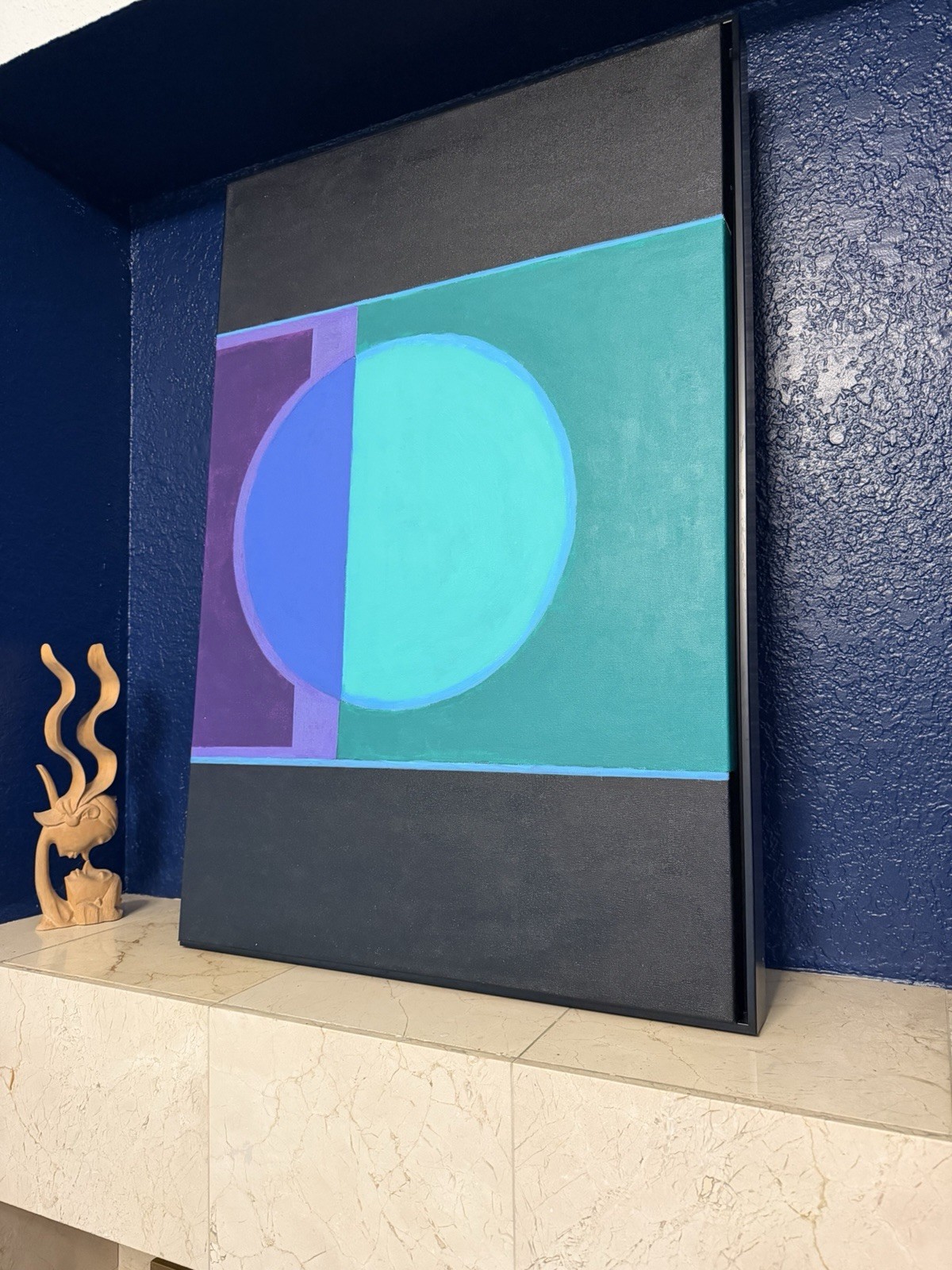 original modern art on canvas signed framed