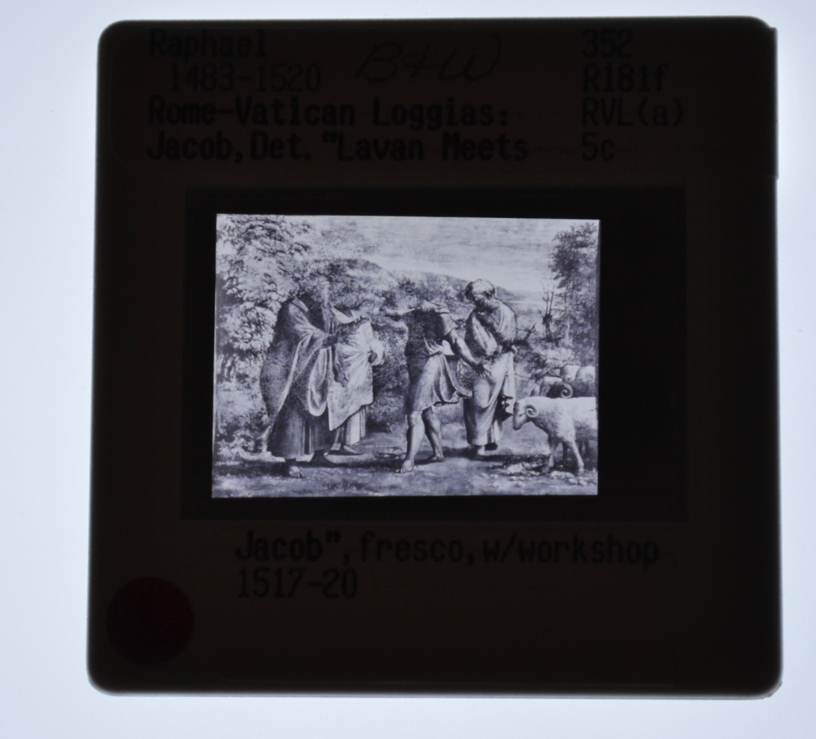 Raphael » Jacob, Get. Lavan Meets Jacob » art 35mm glass slides