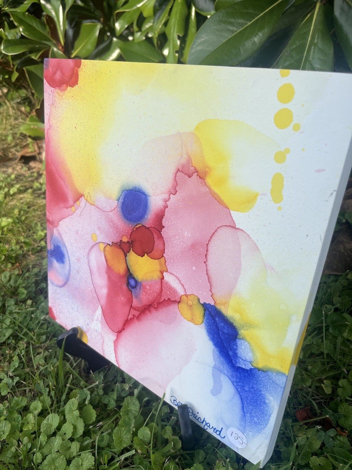 Alcohol Ink In Primary Colors