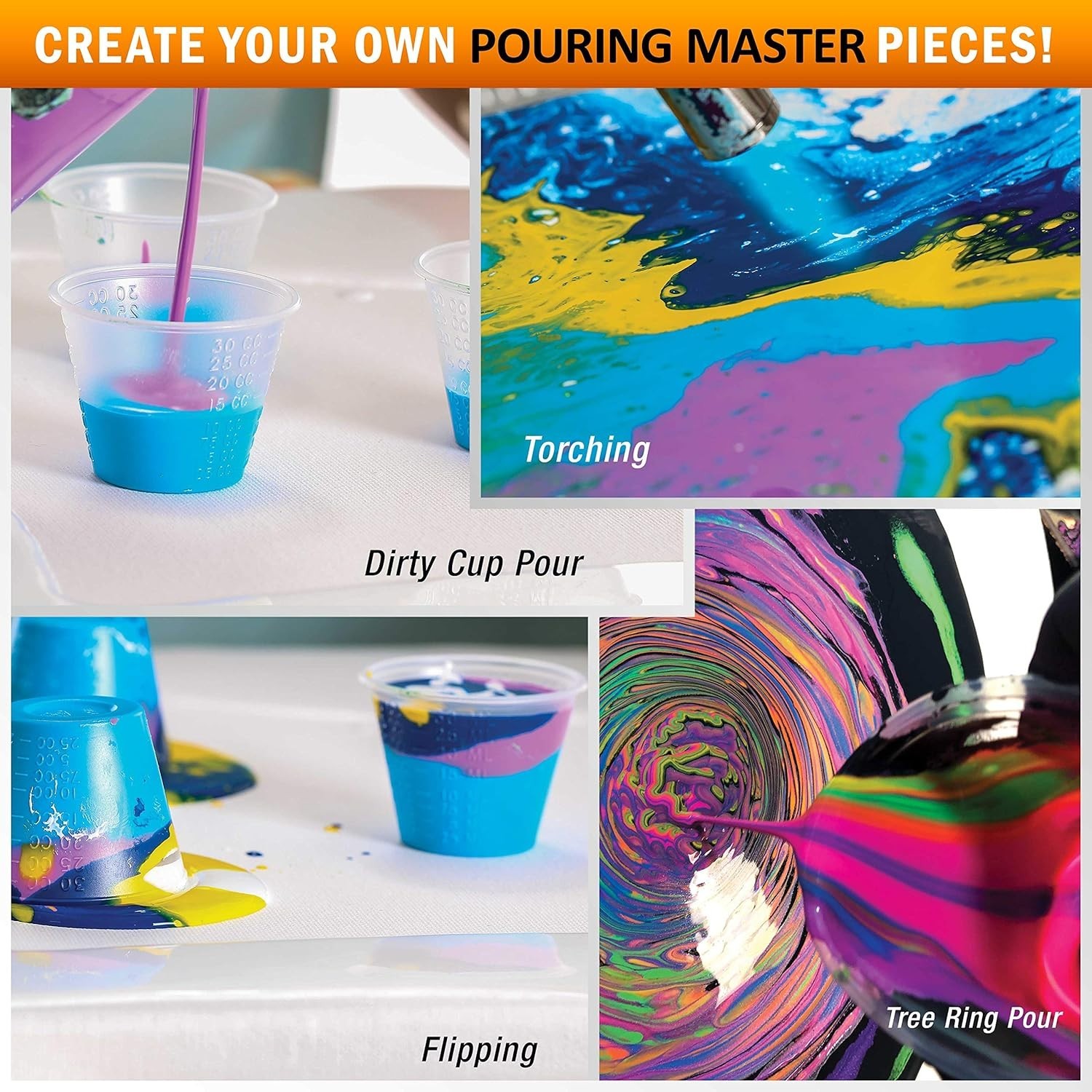 8oz Royal Purple Ready-to-Pour Acrylic Paint for Fluid Art Masterpieces