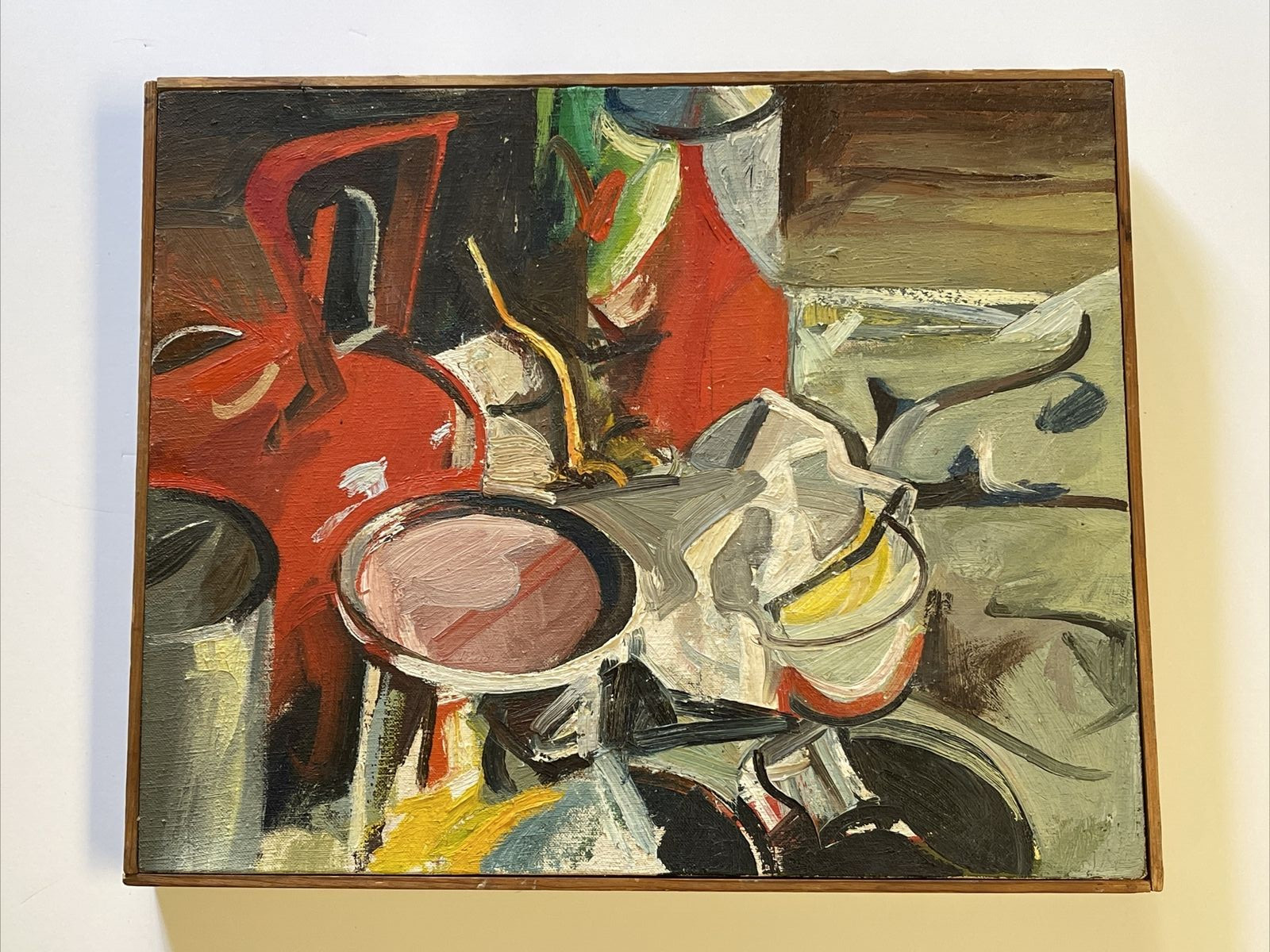 Vintage Painting Abstract Cubism Modernism Still Life 1960’s Russia Poland Wow