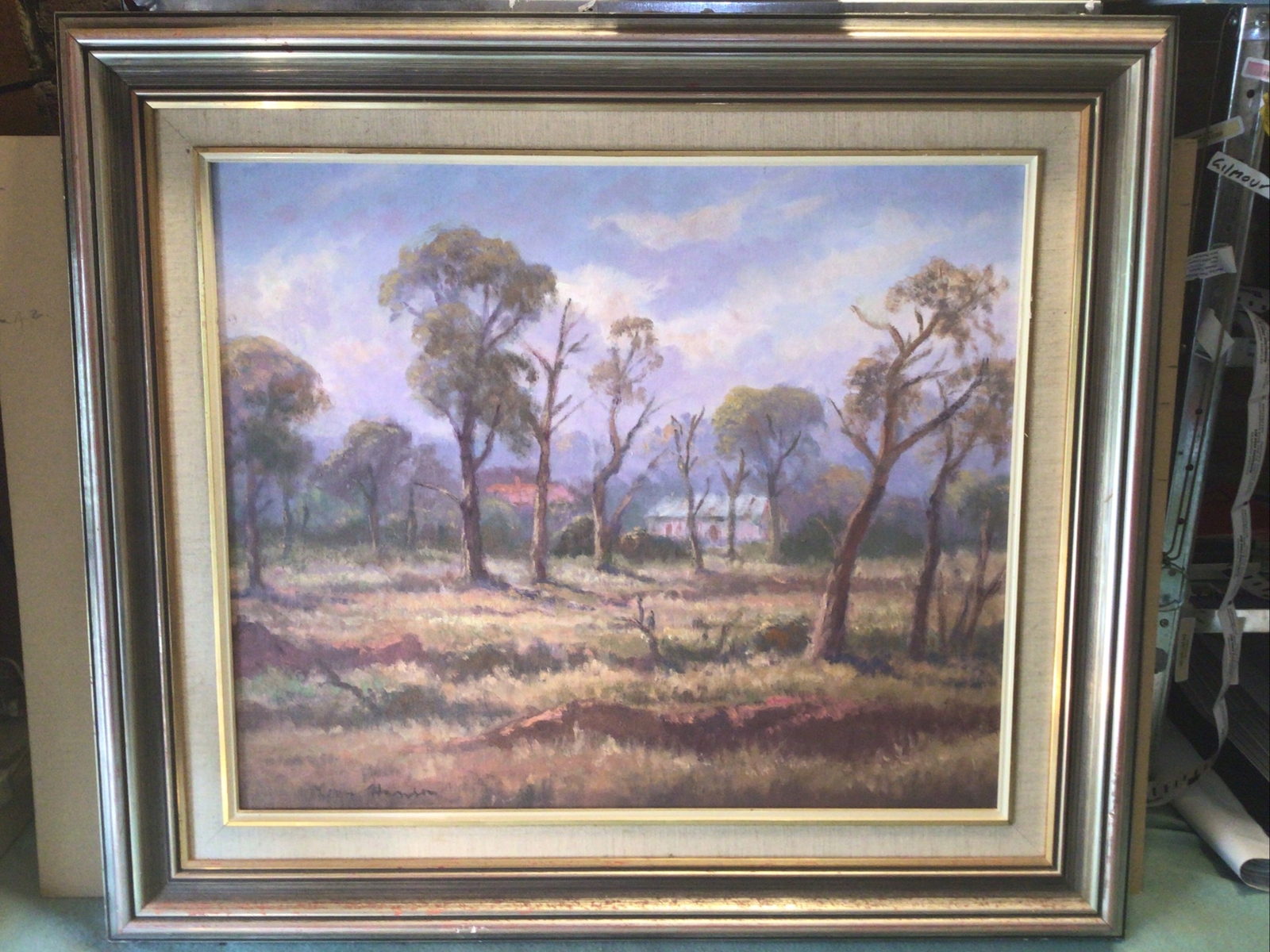 Leon Hanson Back Country Near Ballarat Framed Oil Painting
