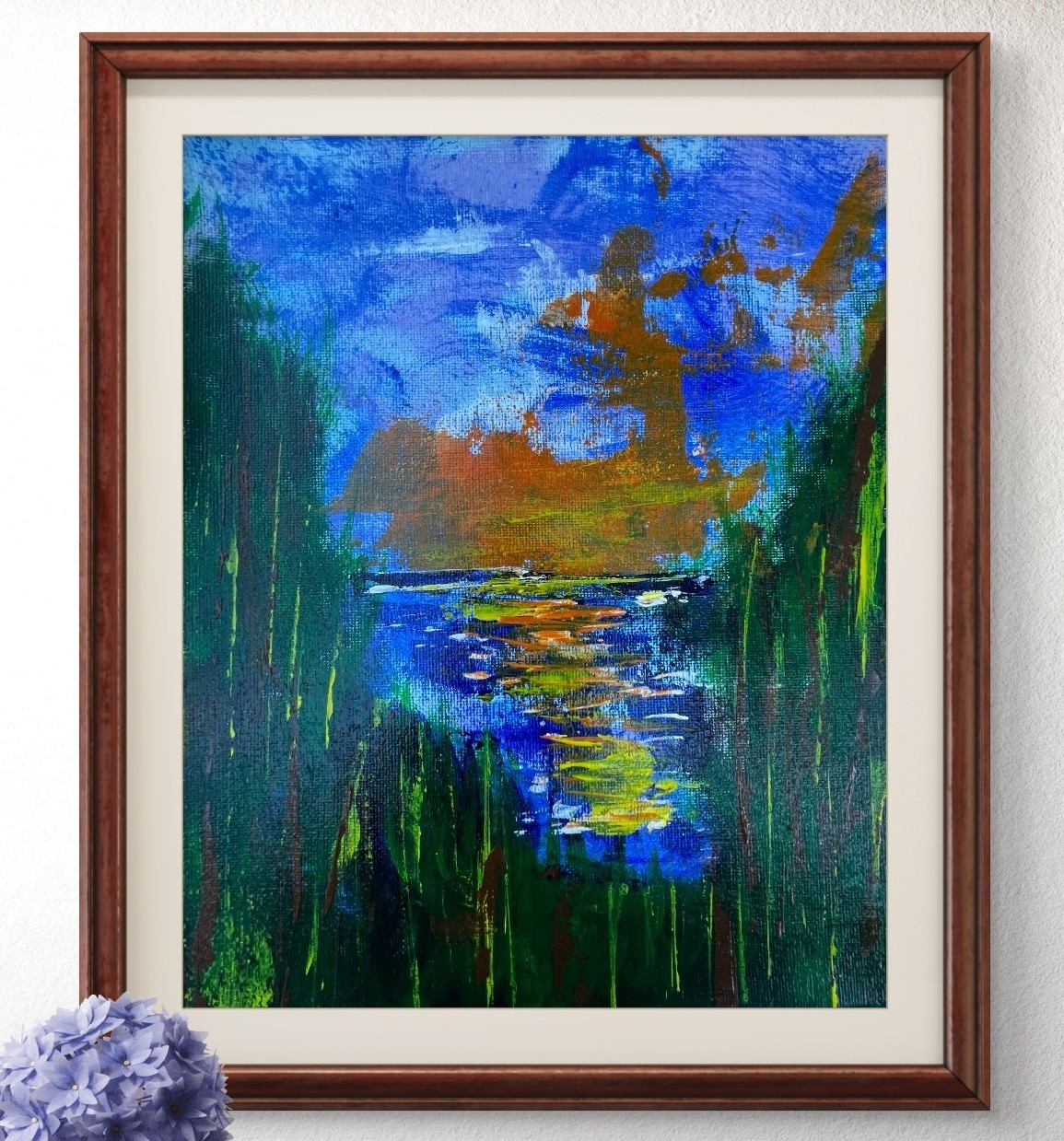 Original Art «Dusk» 8×10 Canvas Expressionism Abstract Design Home Art