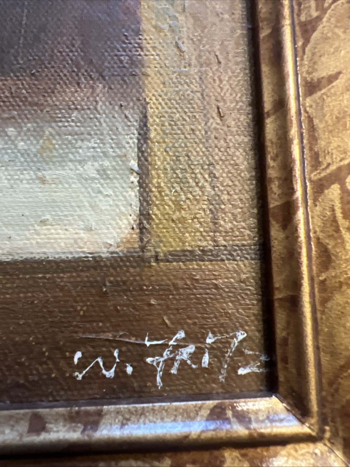 Original Oil Painting – Wine, Framed, W. Fritz Artist