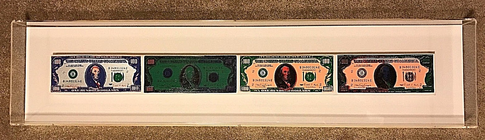 RARE STEVE KAUFMAN Cash Flow State I & II matching numbered set Silver & Gold