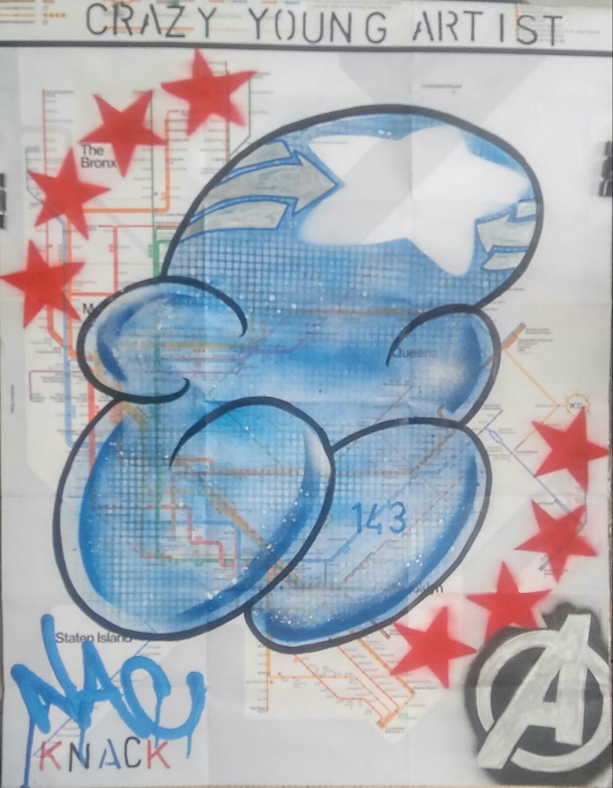 NYC GRAFFITI SUBWAY MAP NAC143