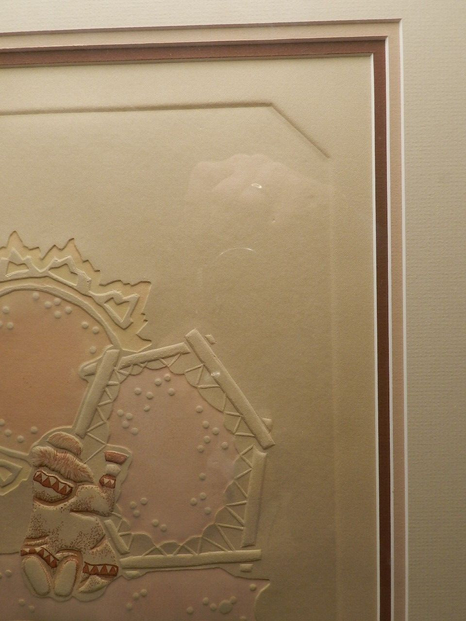 Vintage,ORIGINAL,FRAMED,EMBOSSED ART,»FLESHING SKINS»ESKIMO, 3/5,SIGNED,
