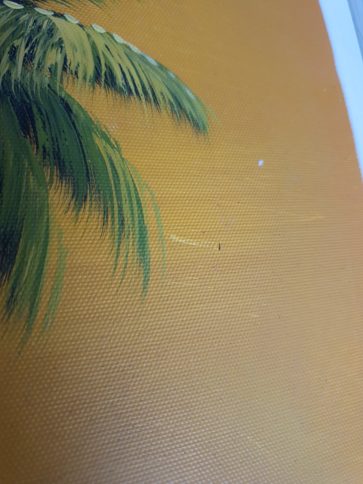 Key West Tropical Palm Tree Beach Original TOCCI Oil Painting 25×21 Art Ocean FL