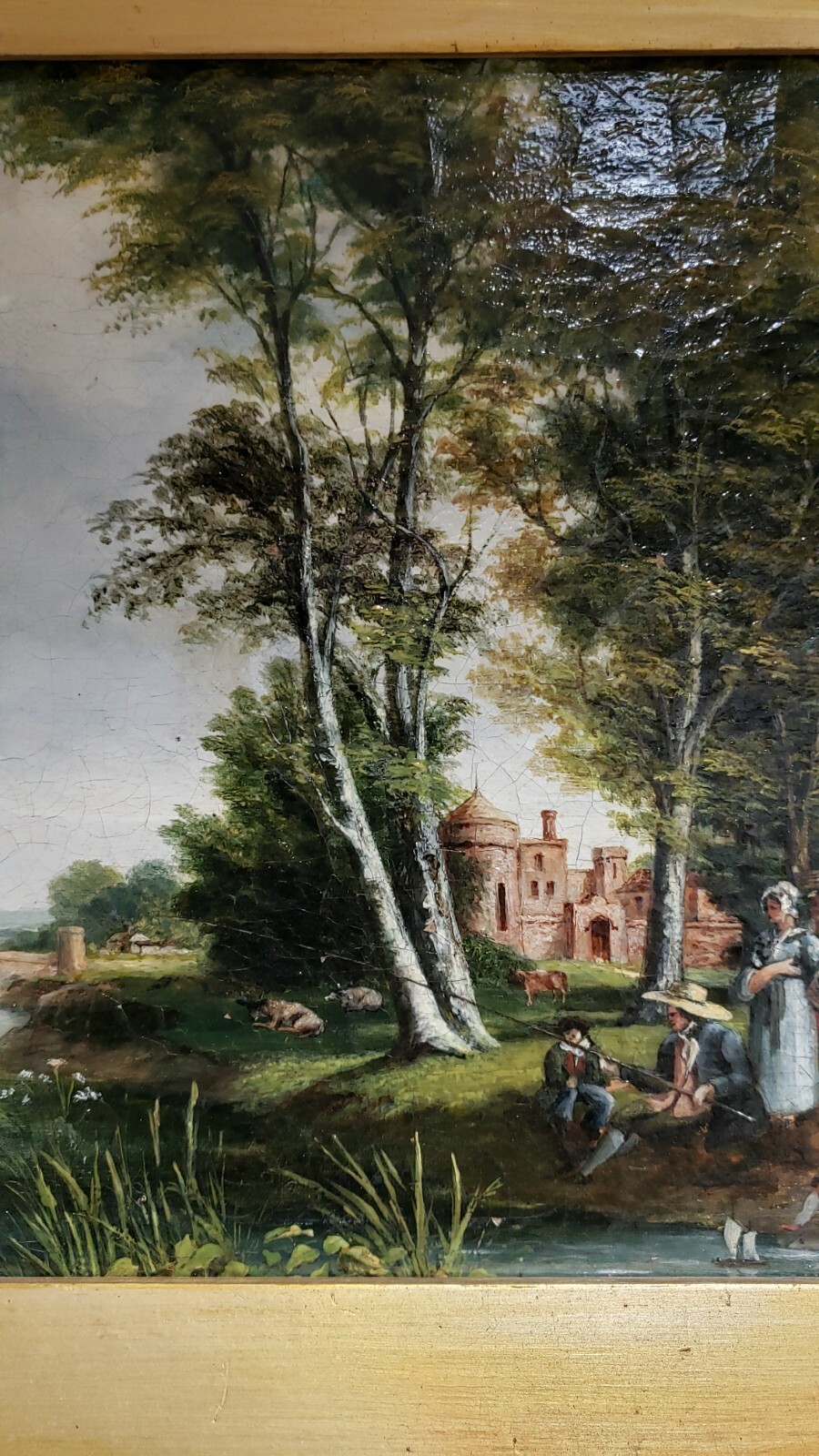 19th century Continental School Oil on Canvas Painting