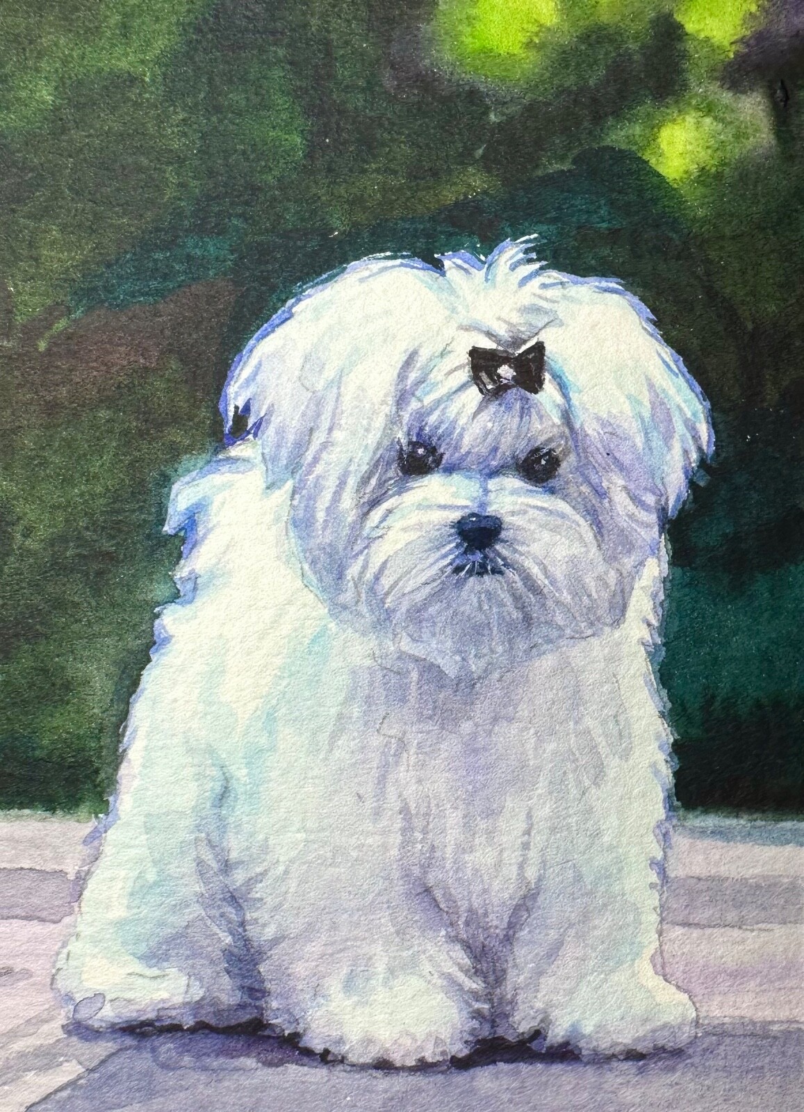 Watercolor Painting Dog Puppy Animals Art No.224