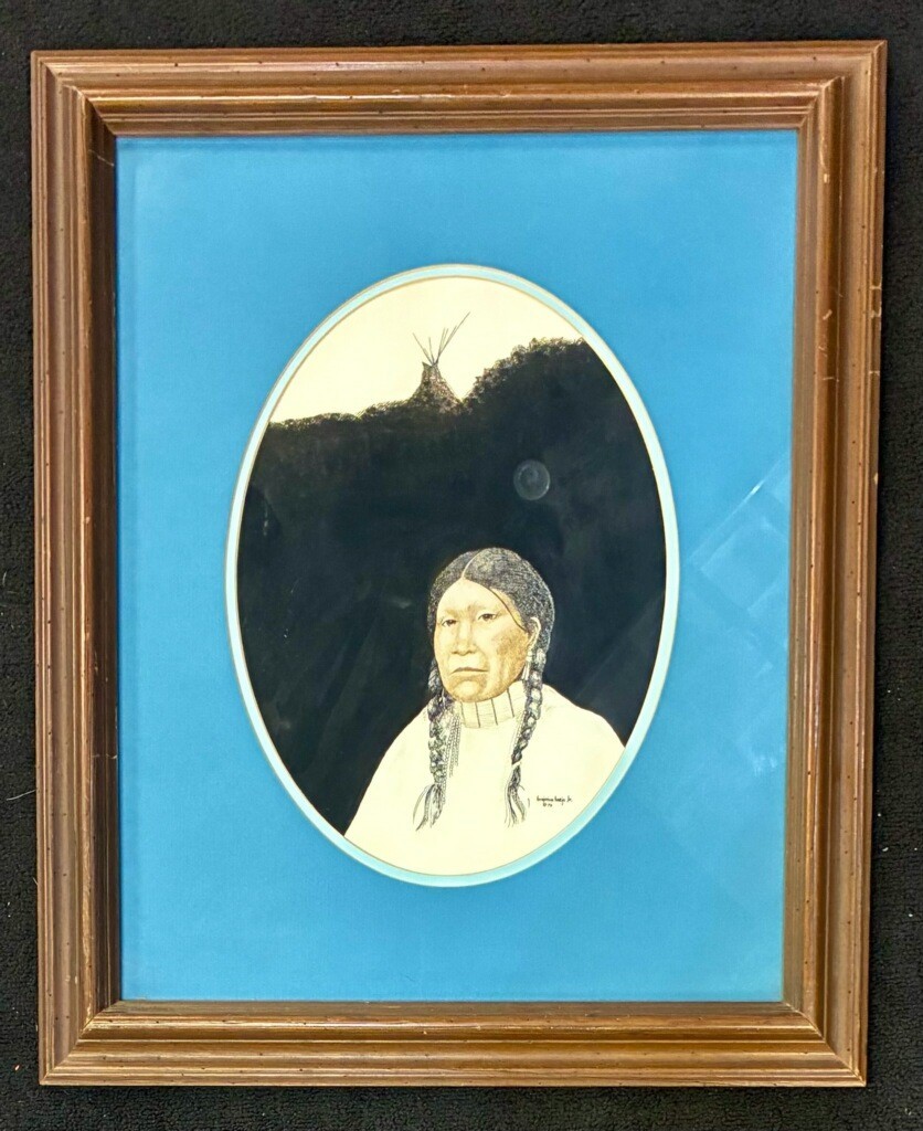 Benjamin Harjo Jr Original Painting » Two Braids»