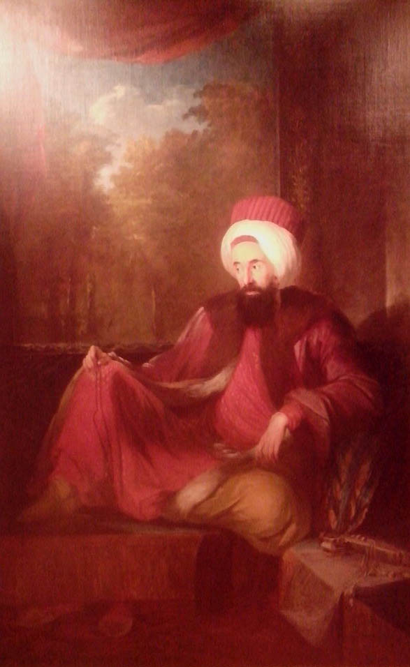 perfect 24×36 oil painting handpainted on canvas»first ottoman ambassador»N6456