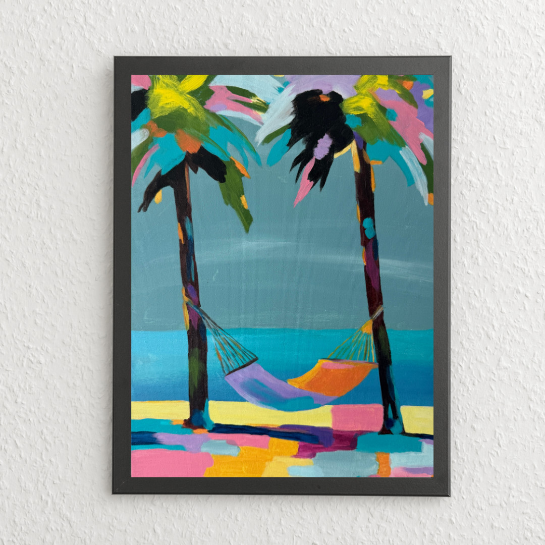 Abstract Expressionism Painting Living Room Wall Art 12×16 Canvas – Hammock