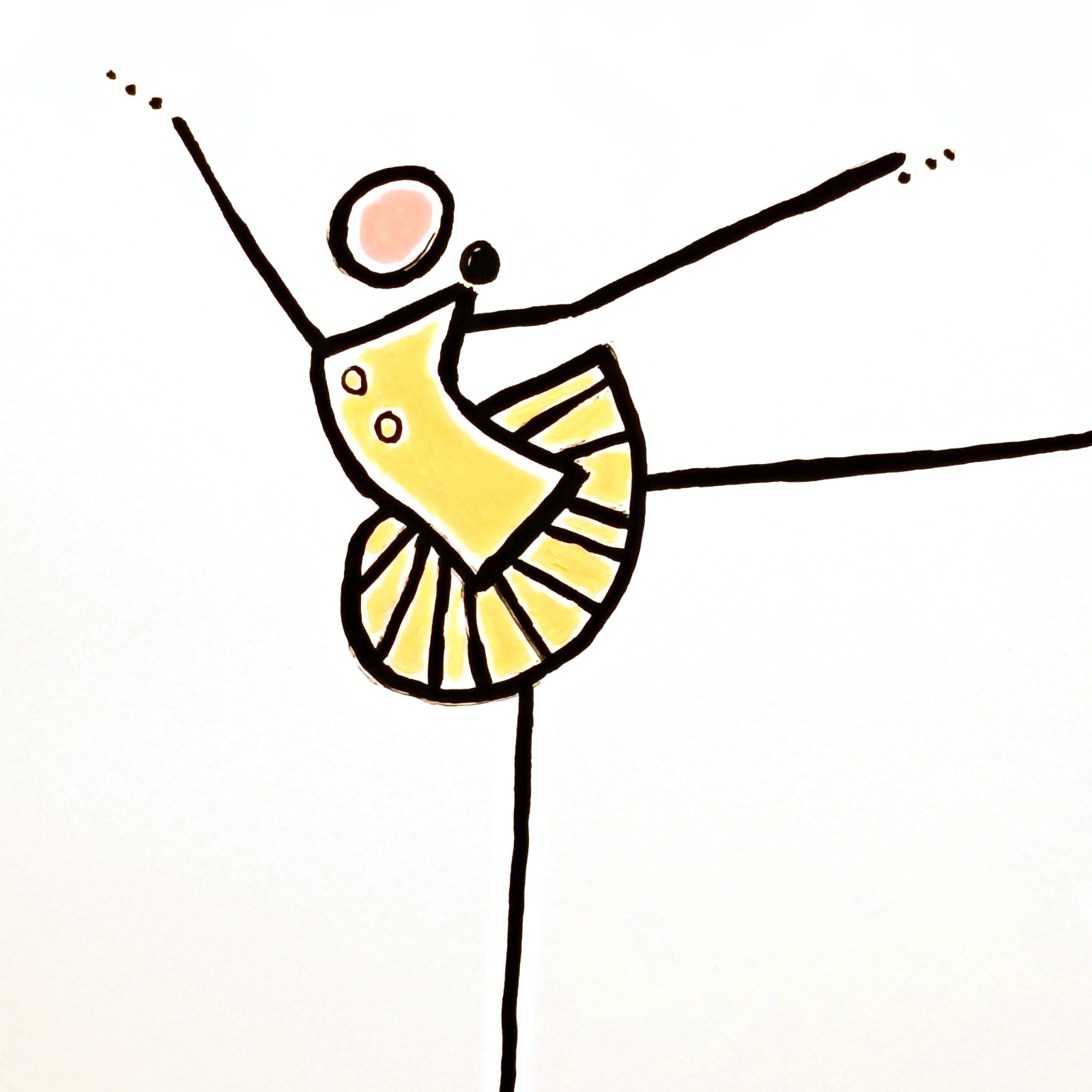 Original Ballet Dancer 11×14 Acrylic Paper Abstract Modern Art