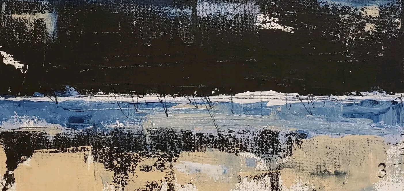 No.636 Original Abstract Modern Minimal Texturd Art Painting By K.A.Davis