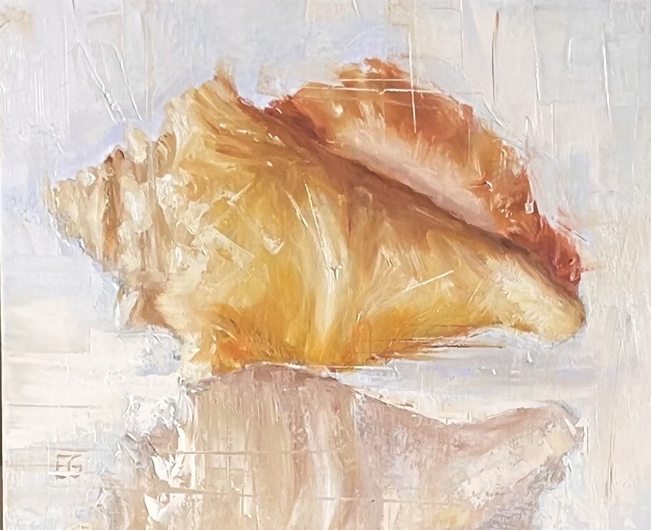 Original Seashell Stillife Painting 8×10” Wall Decor new listed by artist
