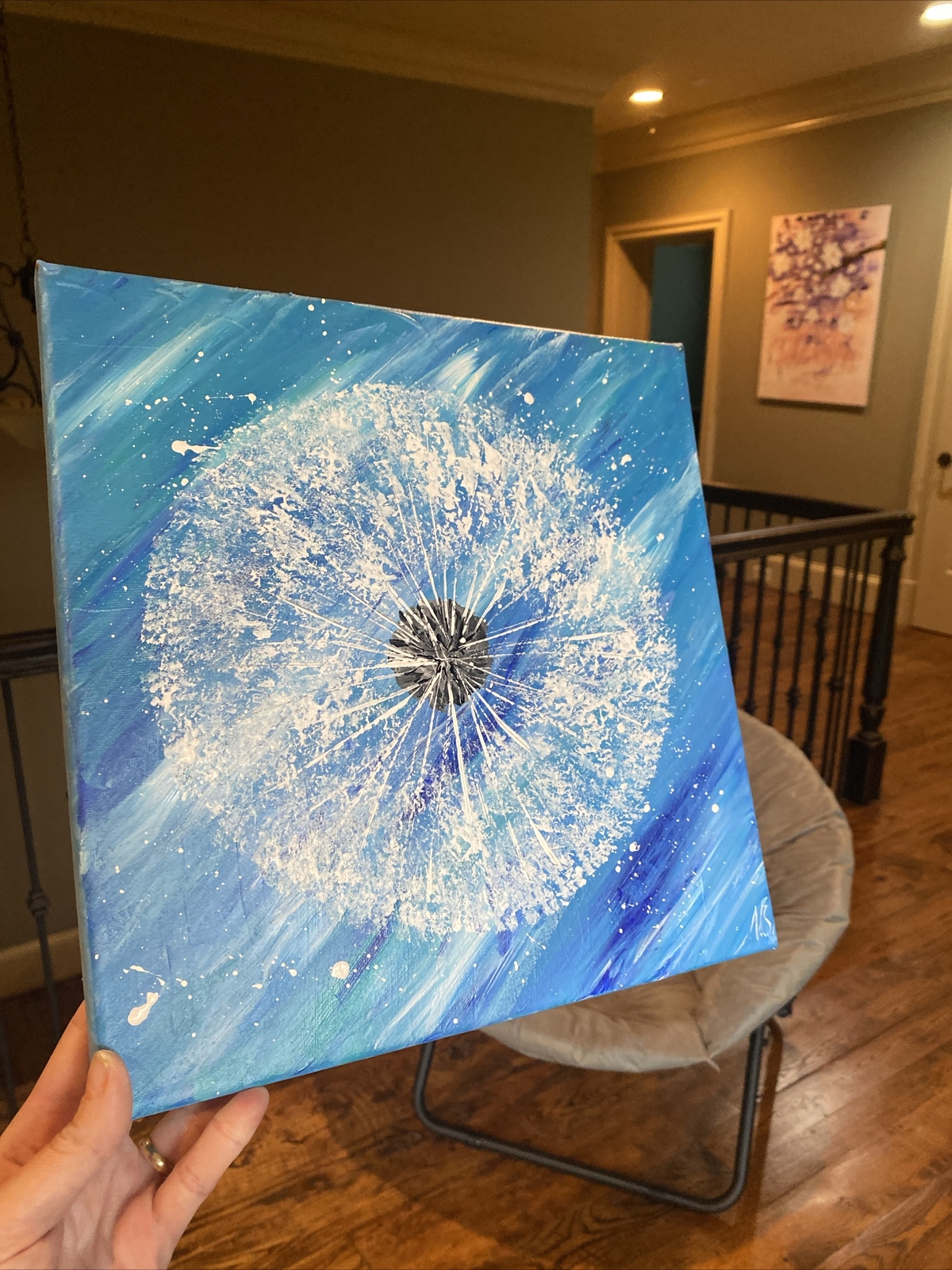 Dandelion,Original Painted On Canvas,Abstract,12/12