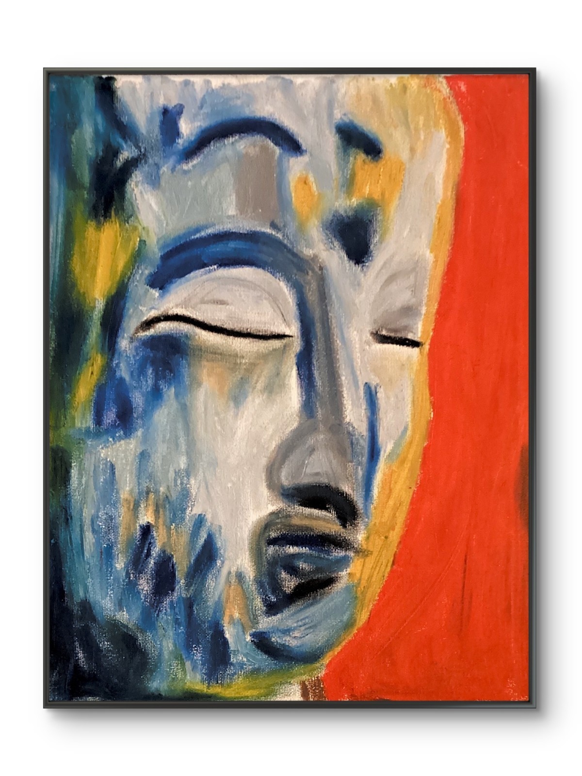 Modern Abstract Bold Buddha Original Wall Art 11×14 Canvas