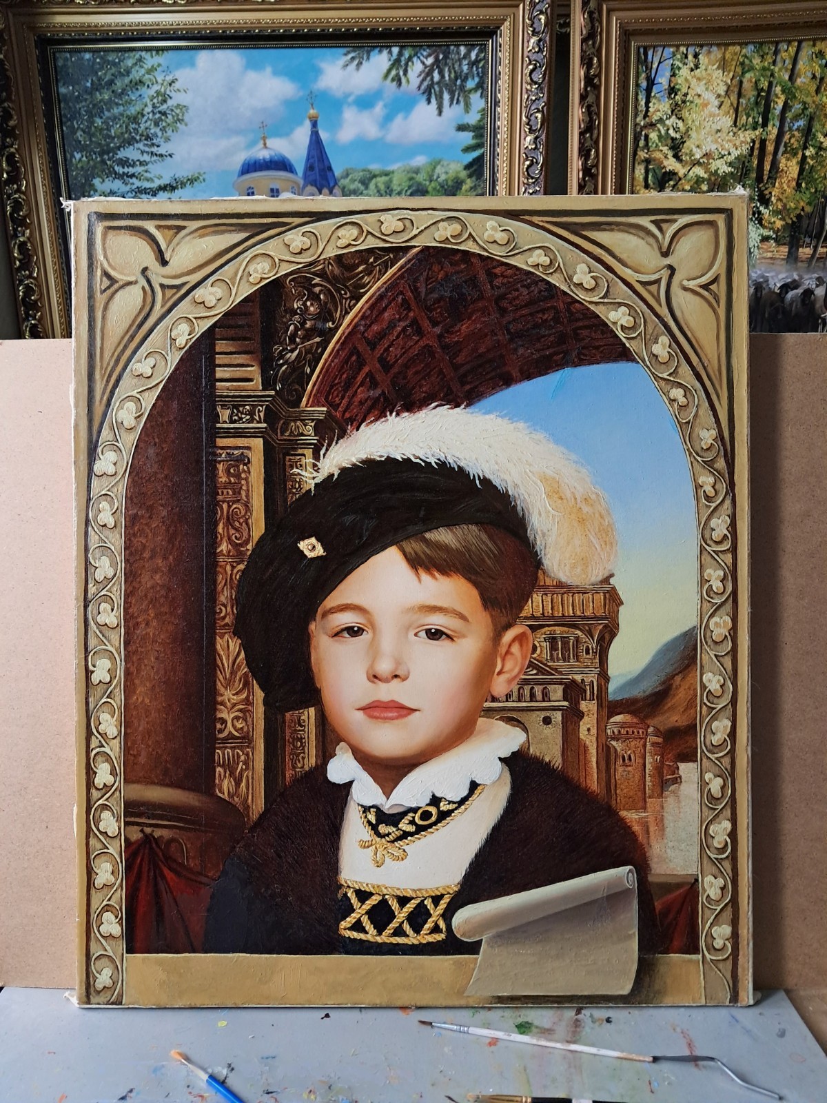 Young Nobleman – Original Oil Painting 24×20 in | Historical Portrait by Arseni