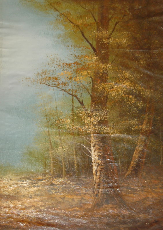 ORIGINAL OIL PAINTING «LANDSCAPE» * 24″x 17″ Unsigned Realism 1970-1989