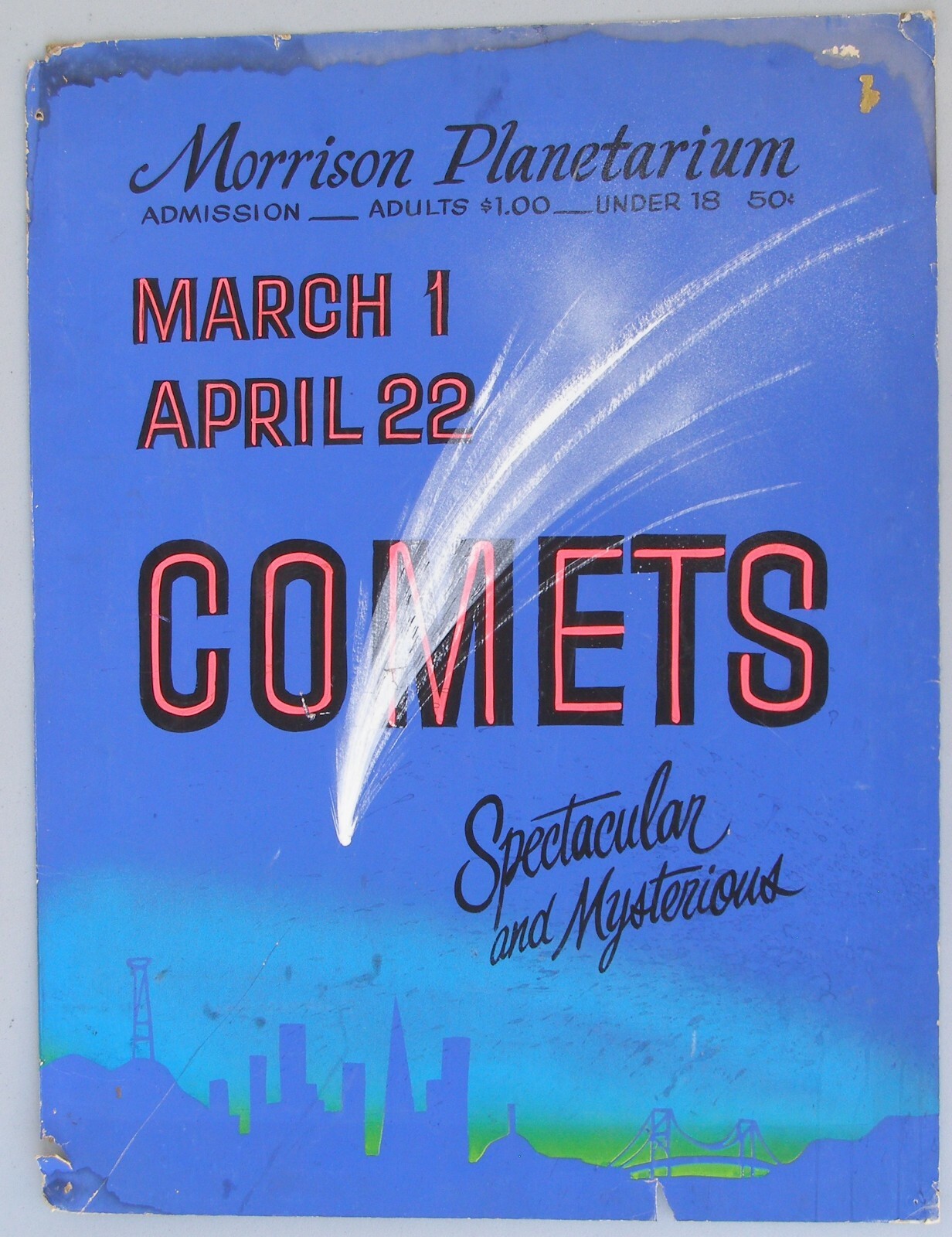ORIGINAL ART: Comets Spectacular…, Morrison Planetarium, San Francisco, 1960s
