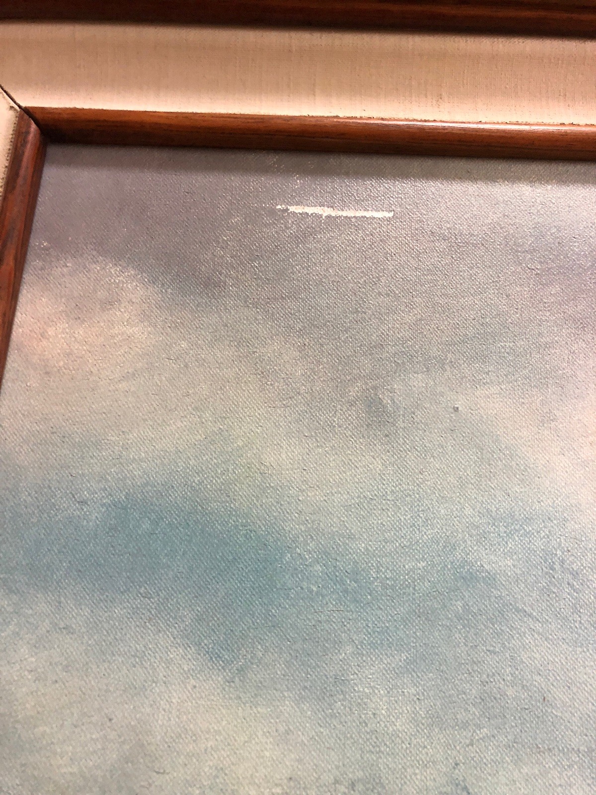 Original C. Inness ,Large landscape painting, Clara Inness Framed 33” x 45”