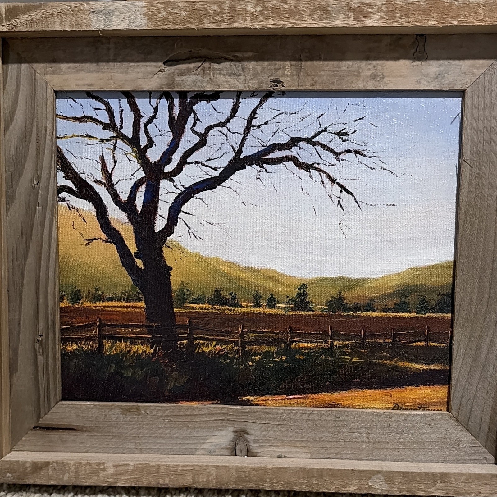 1972 Original Set Framed Signed Oil on Canvas Paintings by Artist Descoteaux
