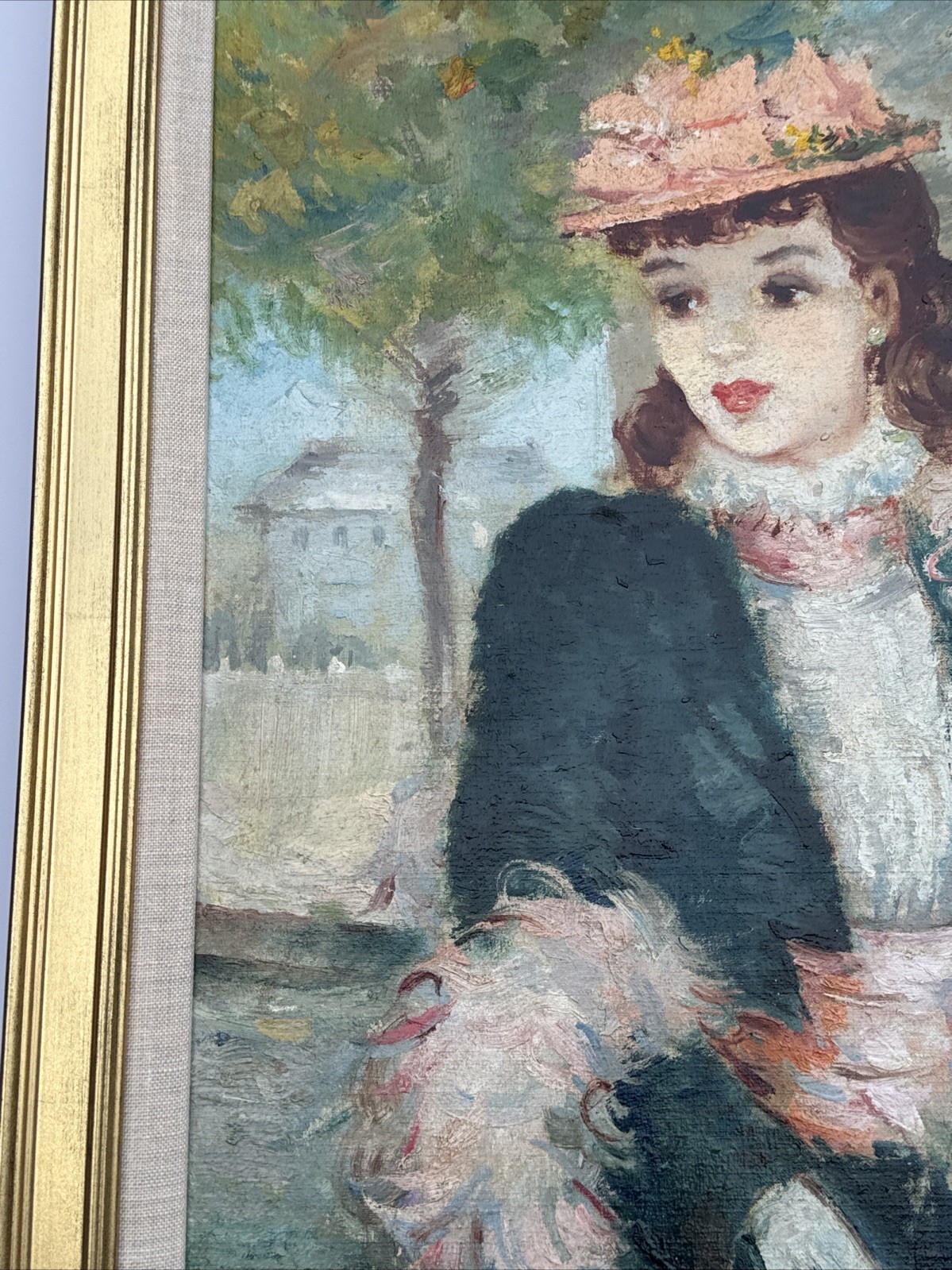 MID CENTURY PAINTING PORTRAIT PRETTY WOMAN WOMEN FEMALE MODEL LISTED FAMOUS 20”