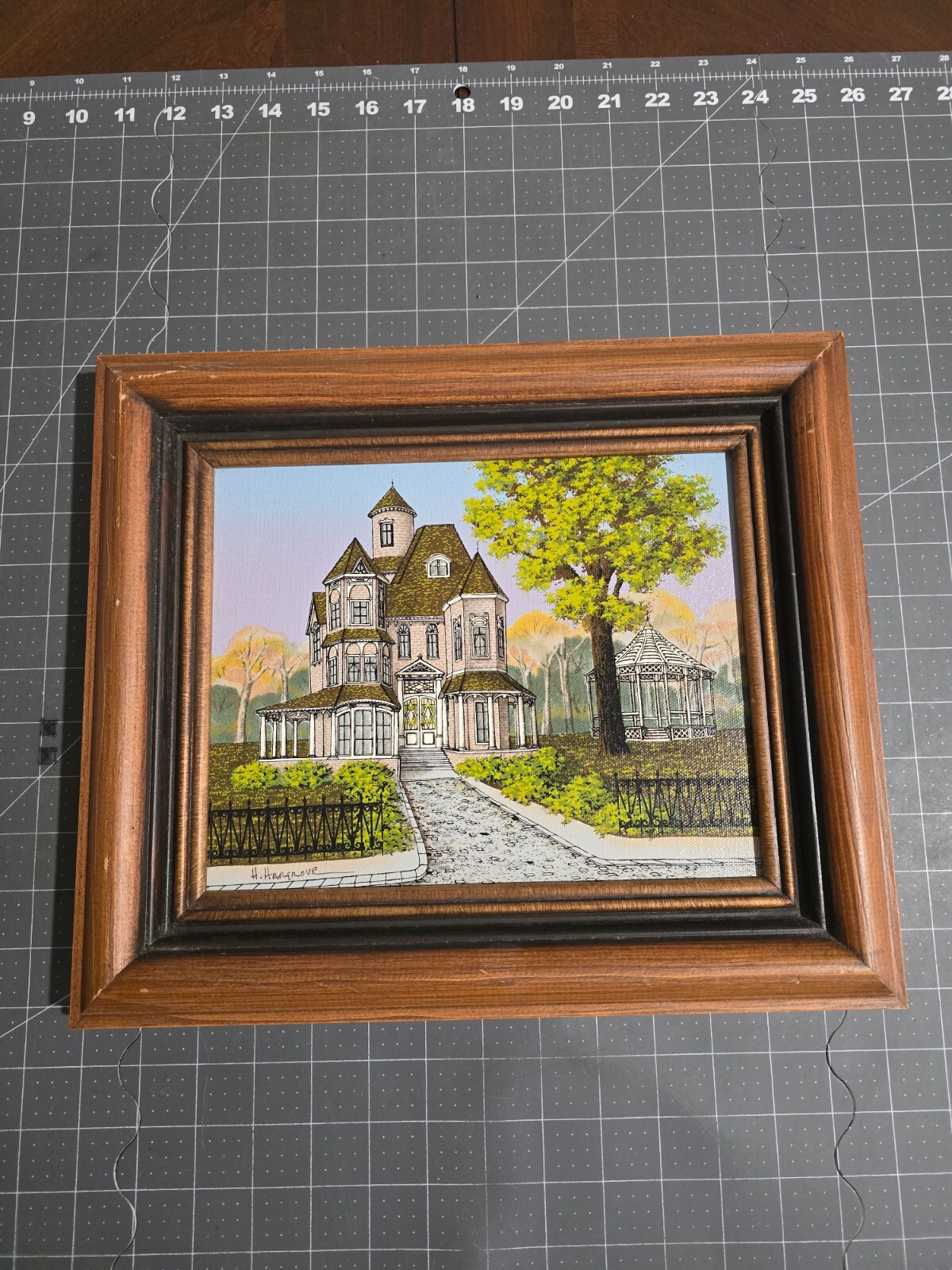 H Hargrove Victorian House/Gazebo Signed