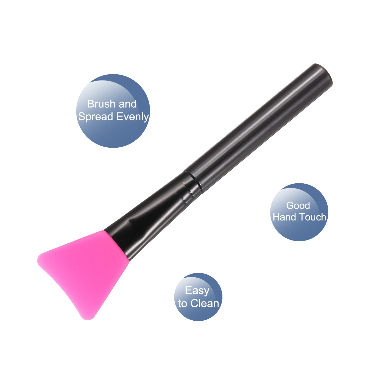 Silicone Epoxy Brushes Rose Red Applicator DIY Brush, Pack of 6