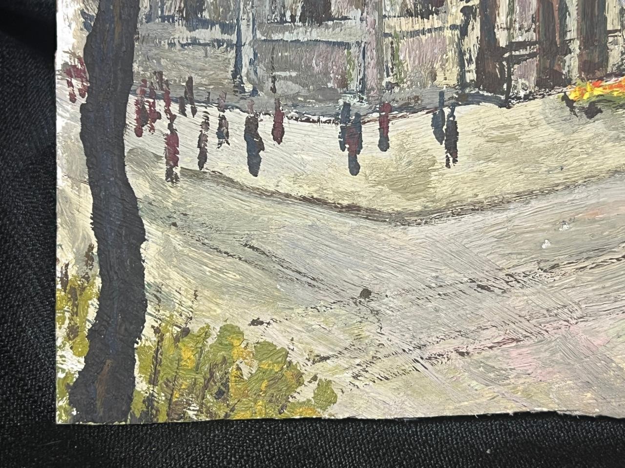 Old Lviv, Ukraine Art Cityscape Landscape Dormition Church Oil Painting Signed